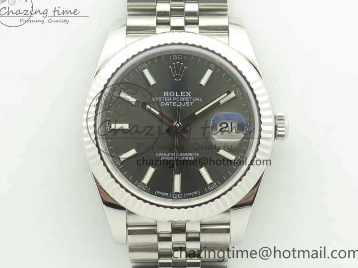 Jubilee New Best Version Stick Markers REF Gray 1:1 Edition Bracelet DateJust Dial SS 126334 A3235 On 0807